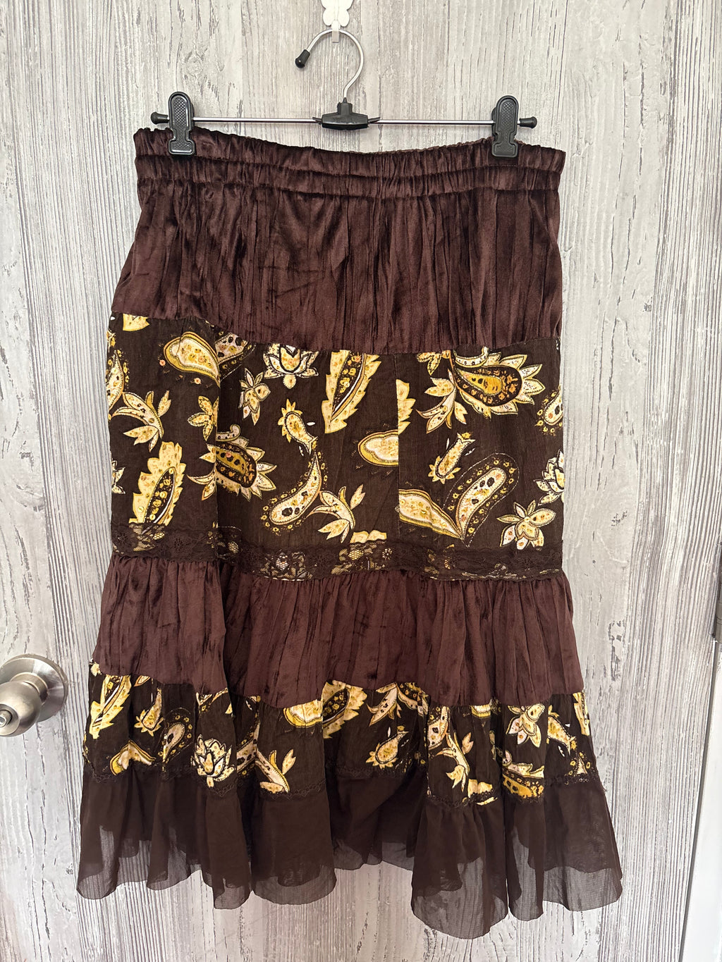 paisley brown skirt 30-32inch)
