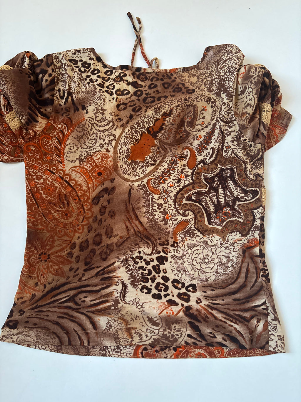 AIKESEN brown design top(36-40 inch)