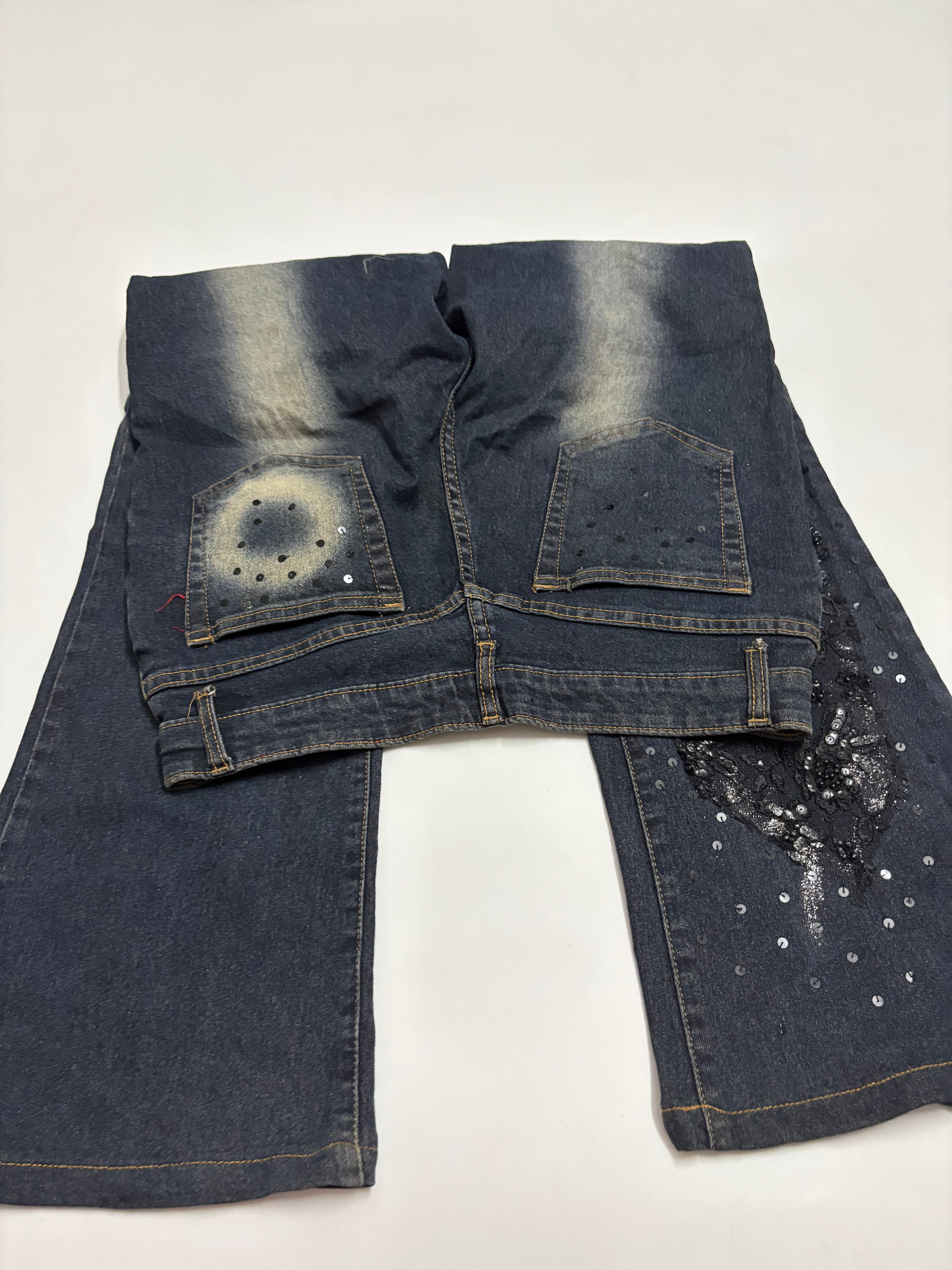 beaded black jeans (30inch)