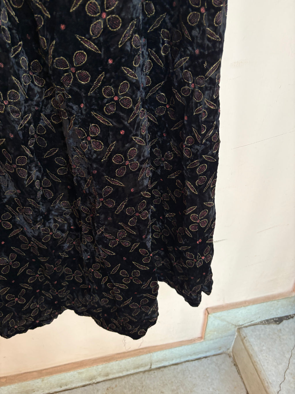 Black velvet fairy core skirt(26 inch)