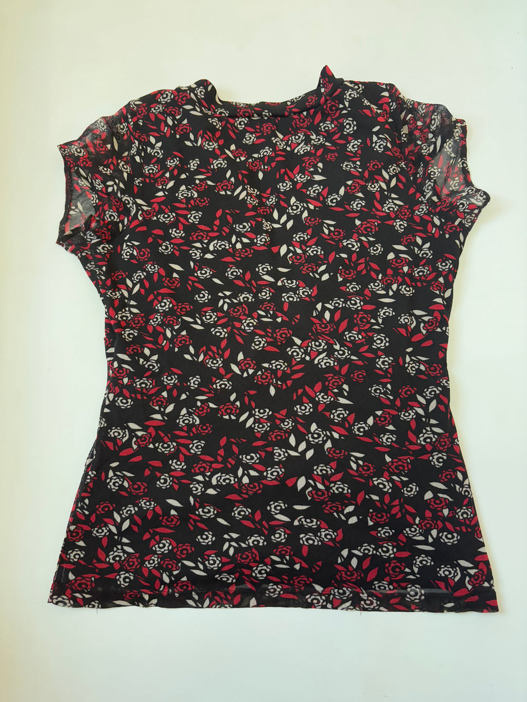 Le chateau black floral top(36-40inch)