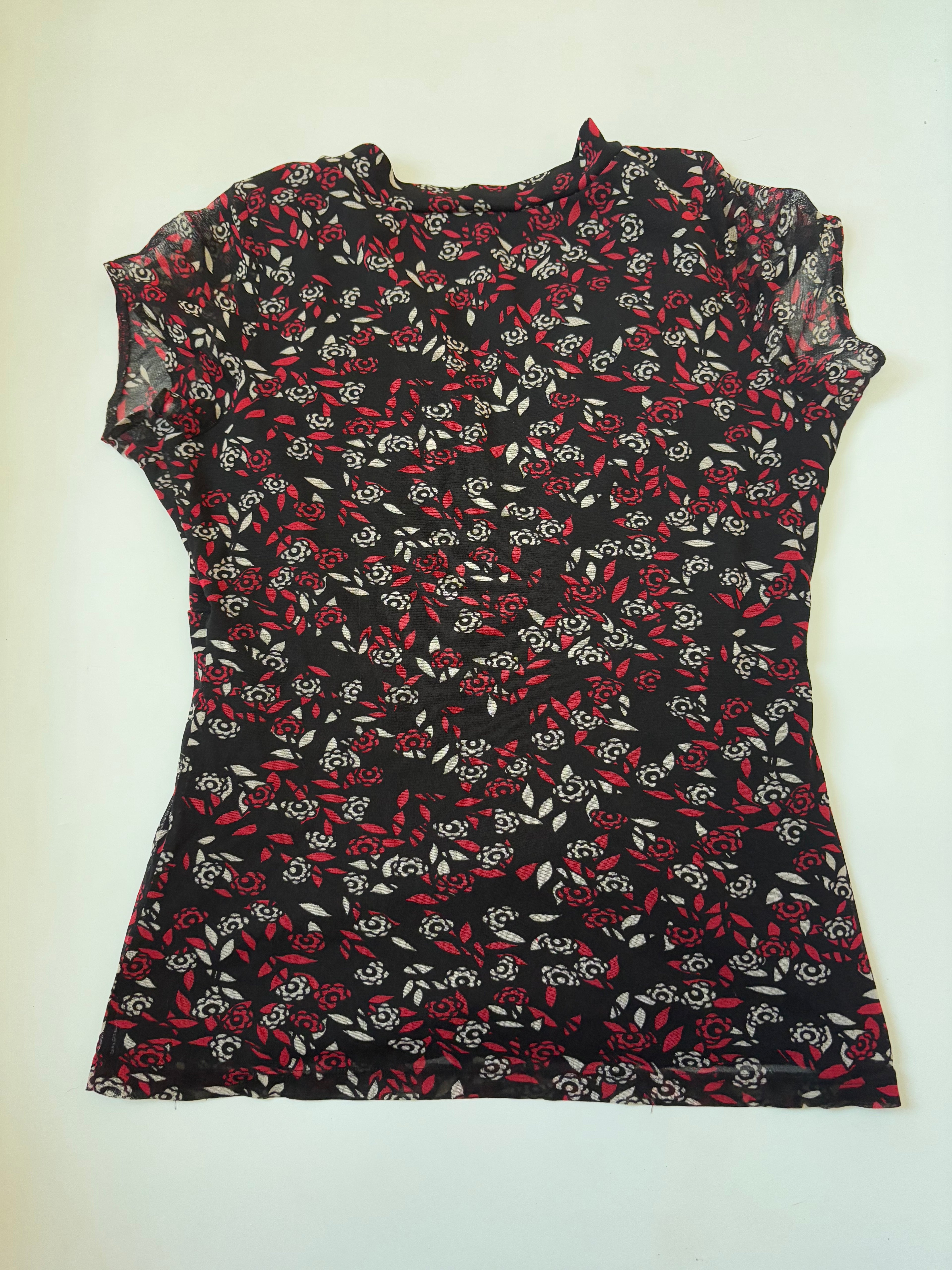 Le chateau black floral top(36-40inch)