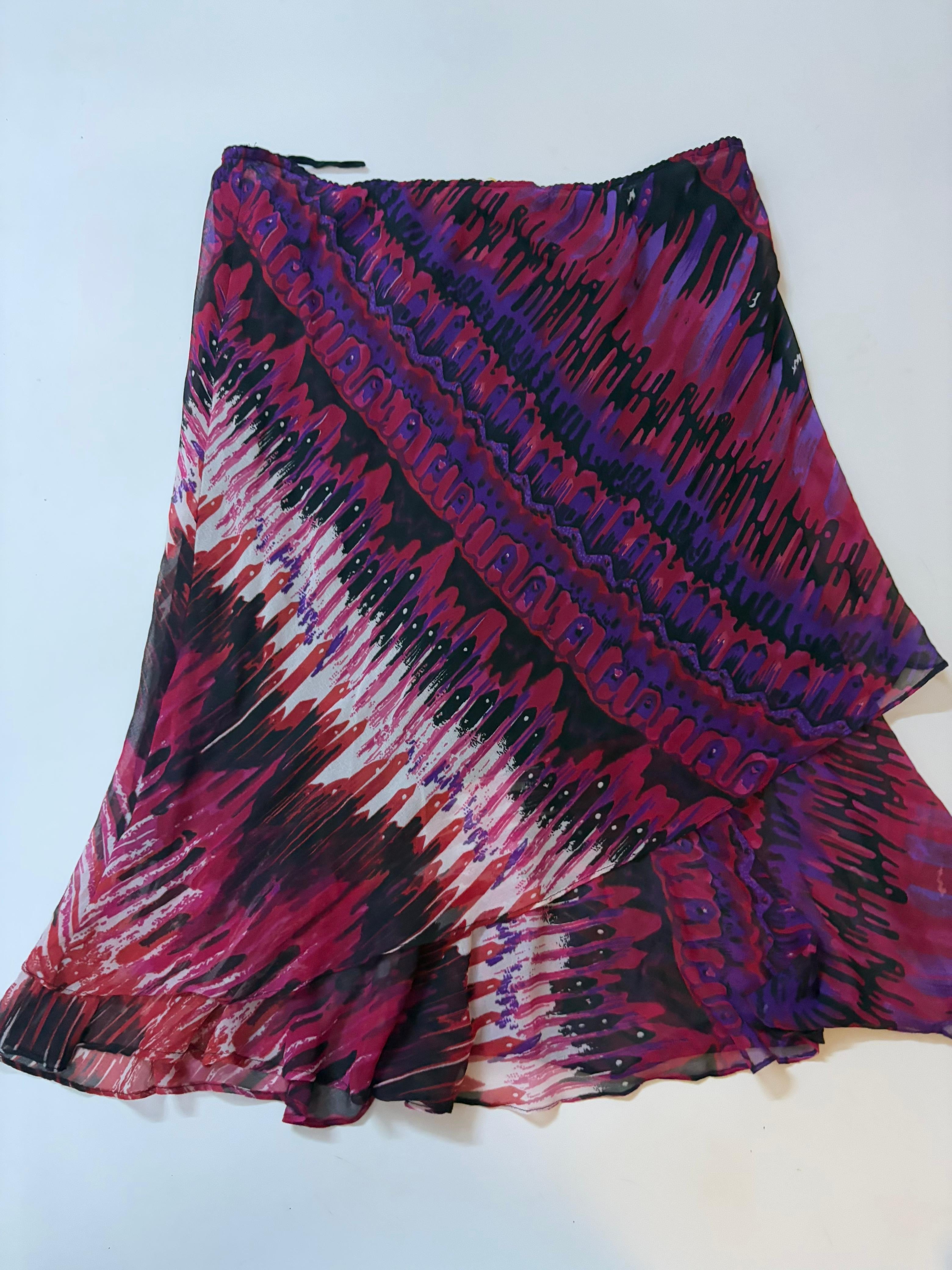 COCONUT stripped colourful skirt(42-46 inch)