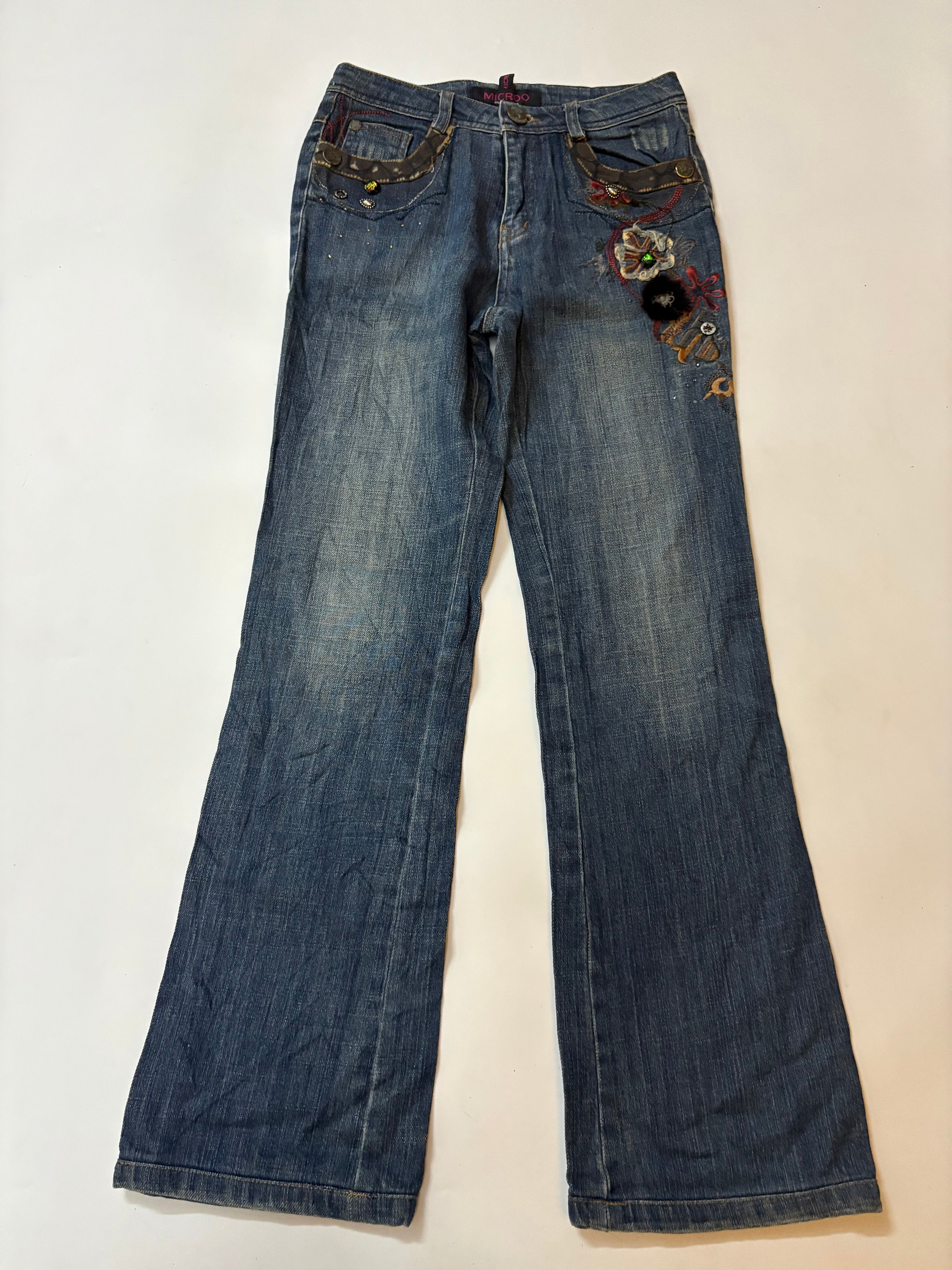 MICROO low rise jeans(26 inch)