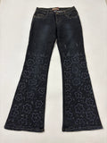 beaded blue low rise jeans (30inch)