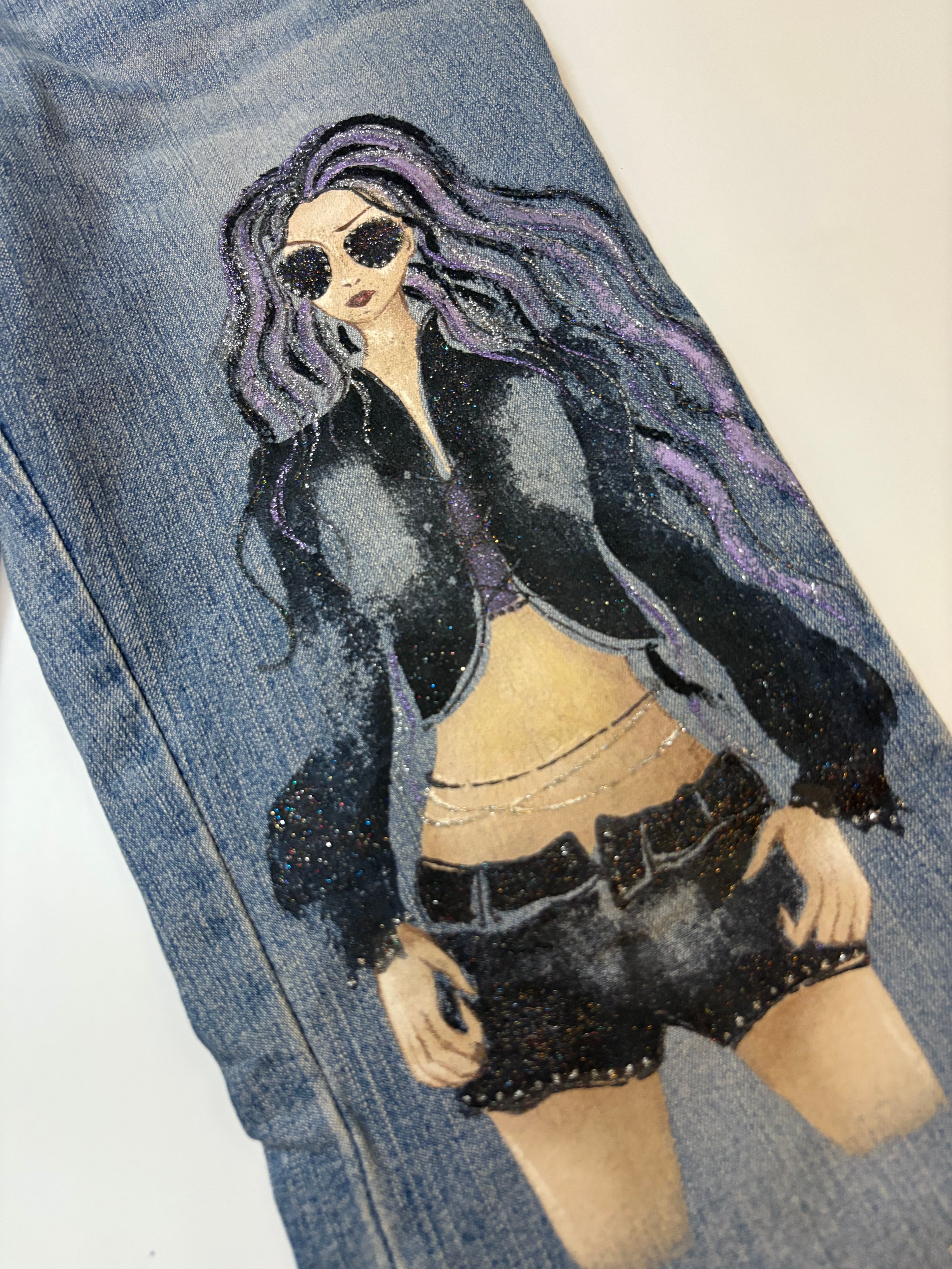 girl low rise flared jeans (28inch)
