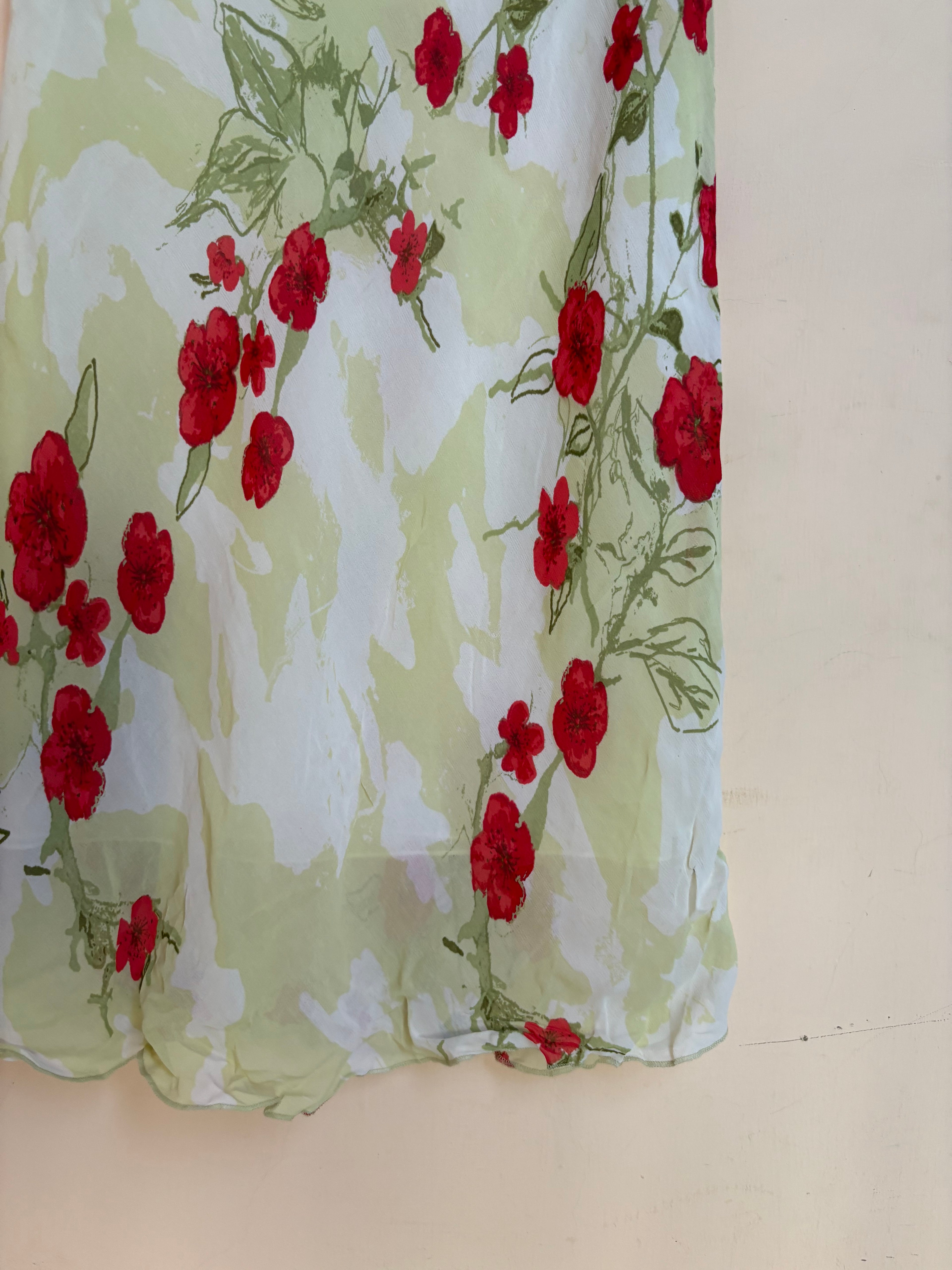 Blu motion yellow floral skirt(32-36 inch)