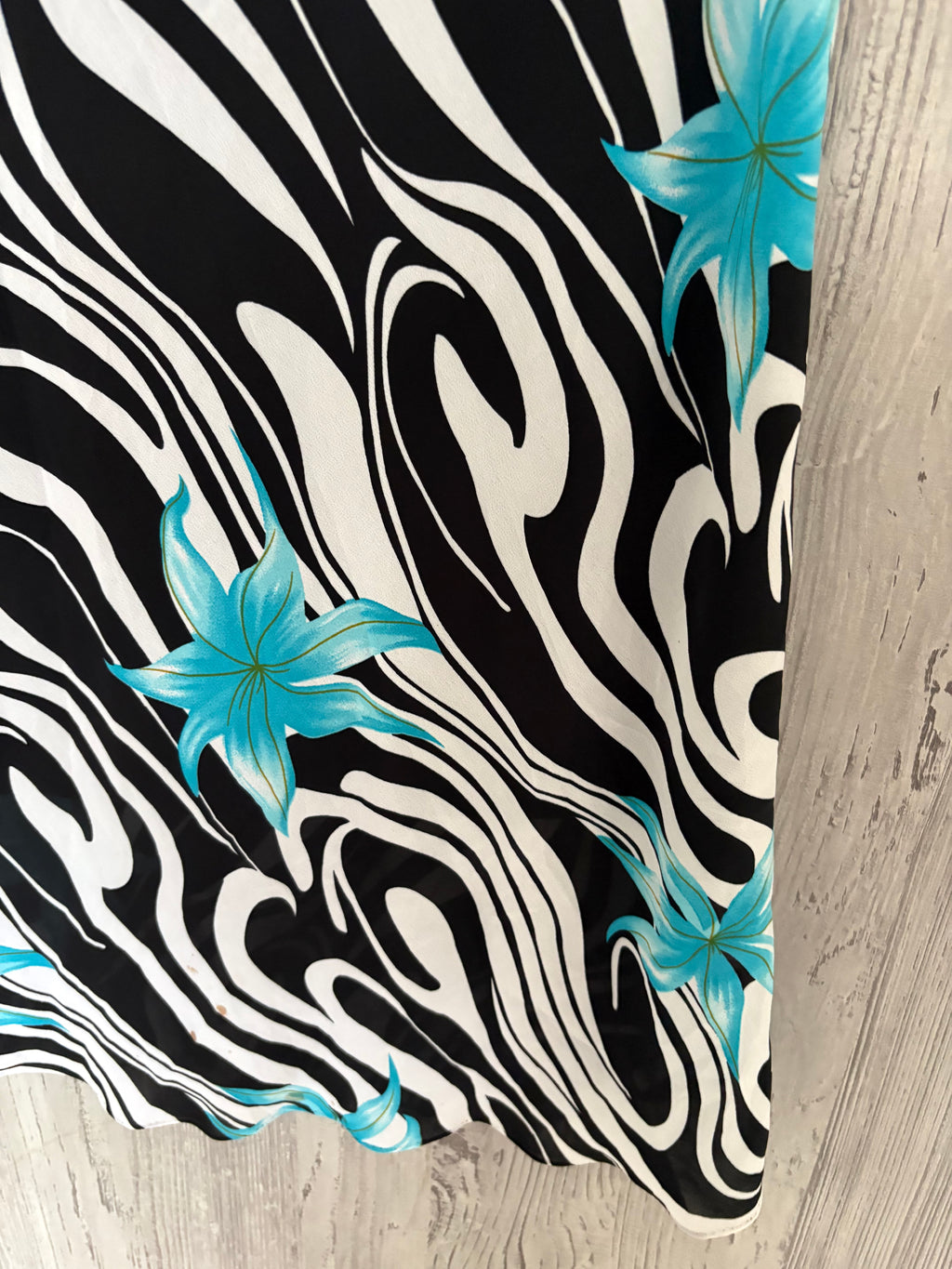 Anna zebra styled floral skirt(38inch)