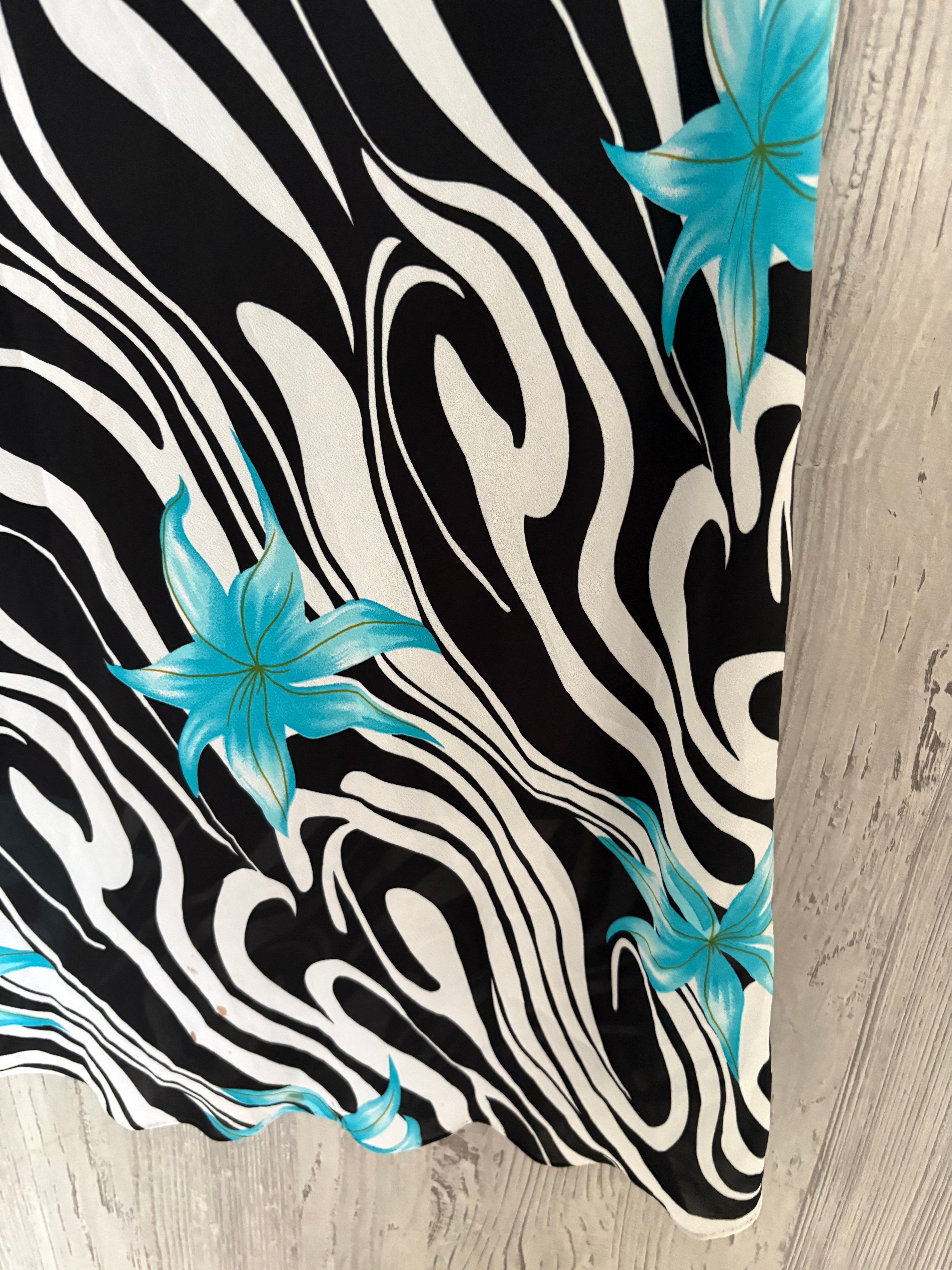 Anna zebra styled floral skirt(38inch)