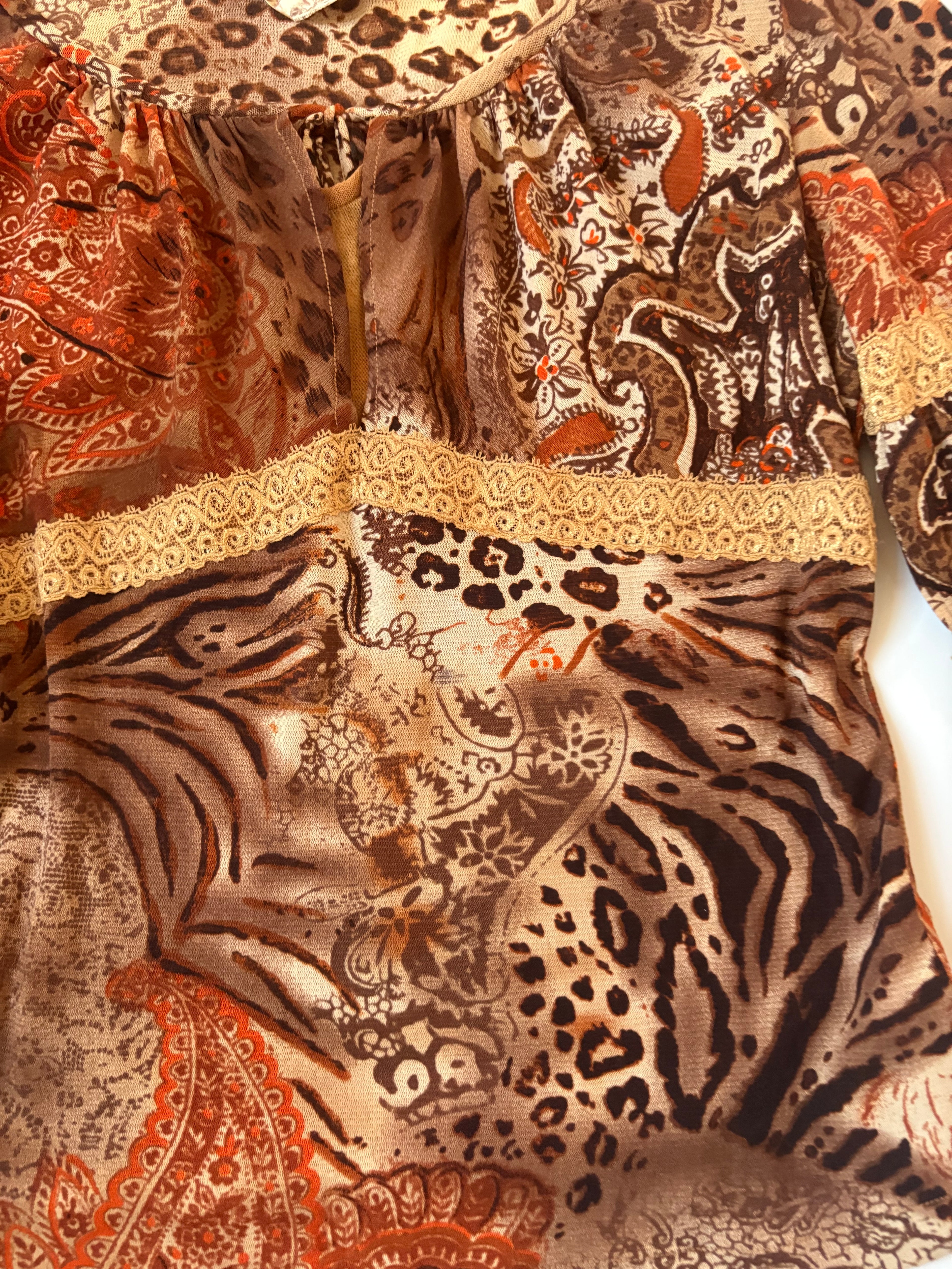 AIKESEN brown design top(36-40 inch)