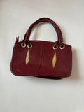 Maroon hand bag
