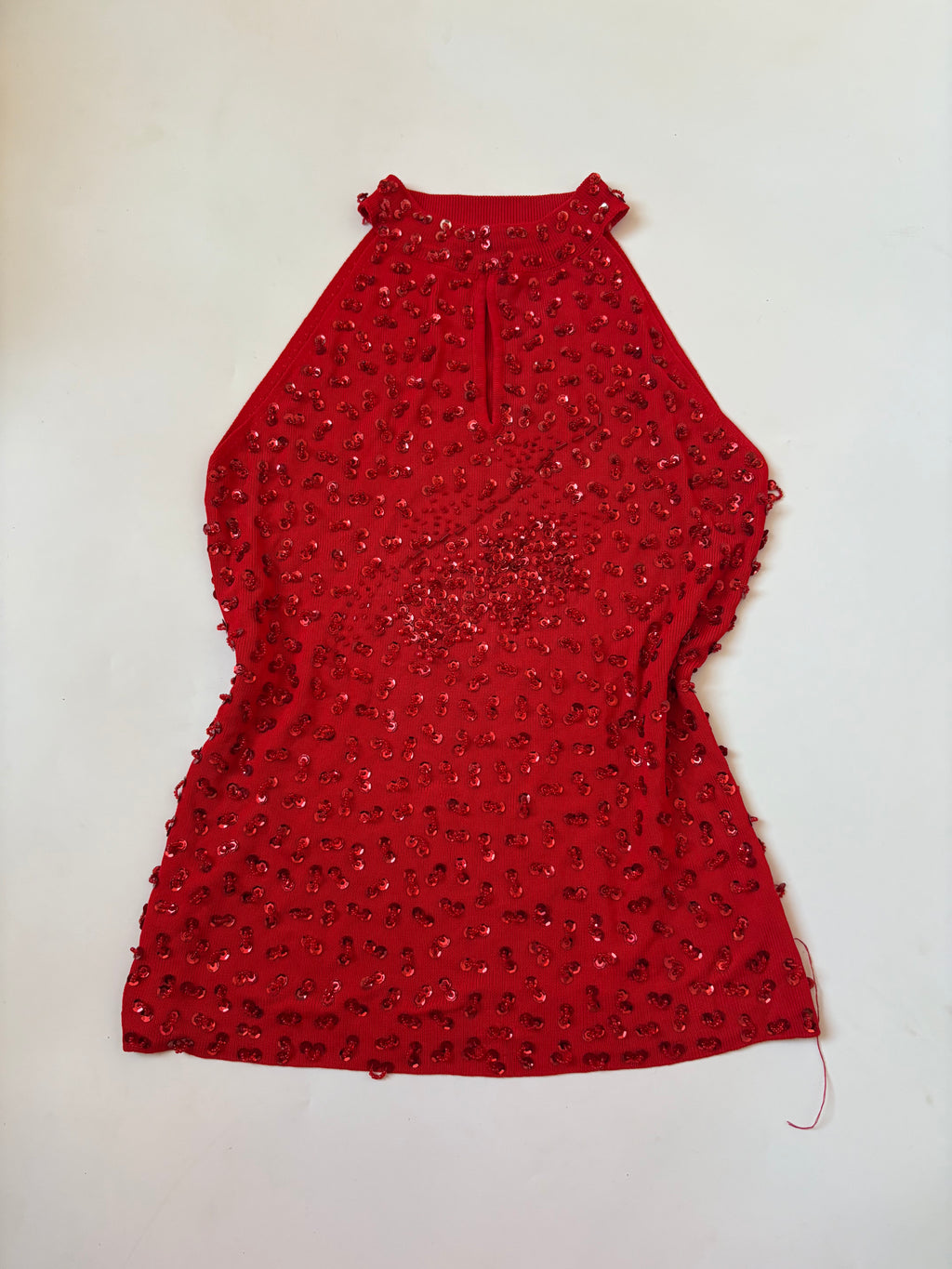 red beaded halter top ( 32-34inch)