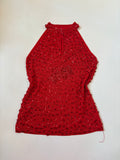 red beaded halter top ( 32-34inch)