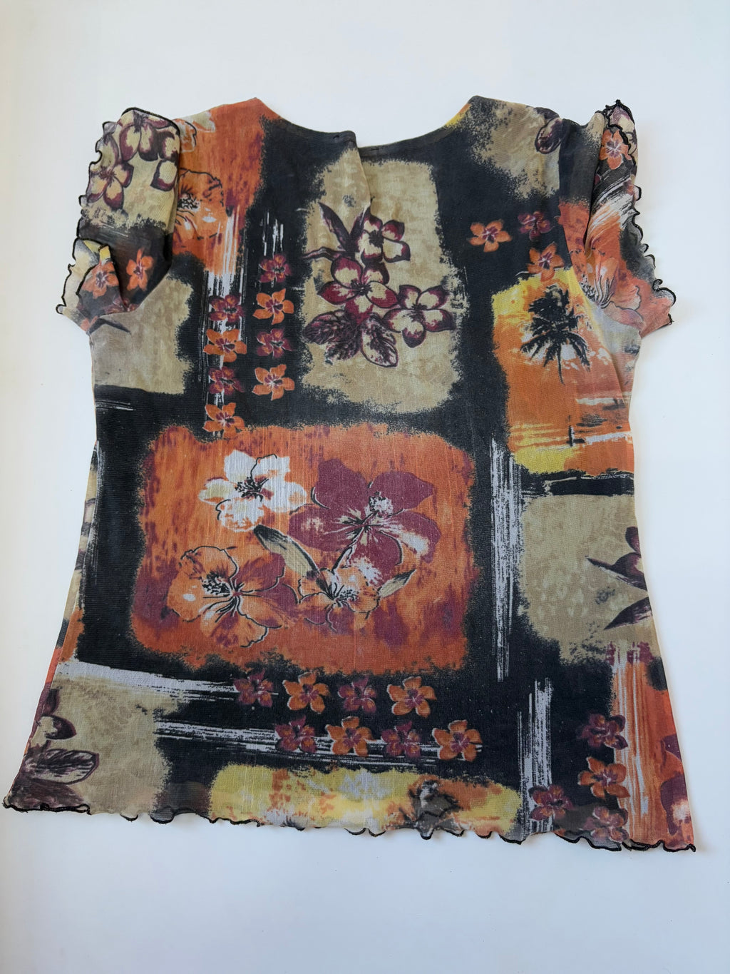 Floral mixed print top(38-42 inch)