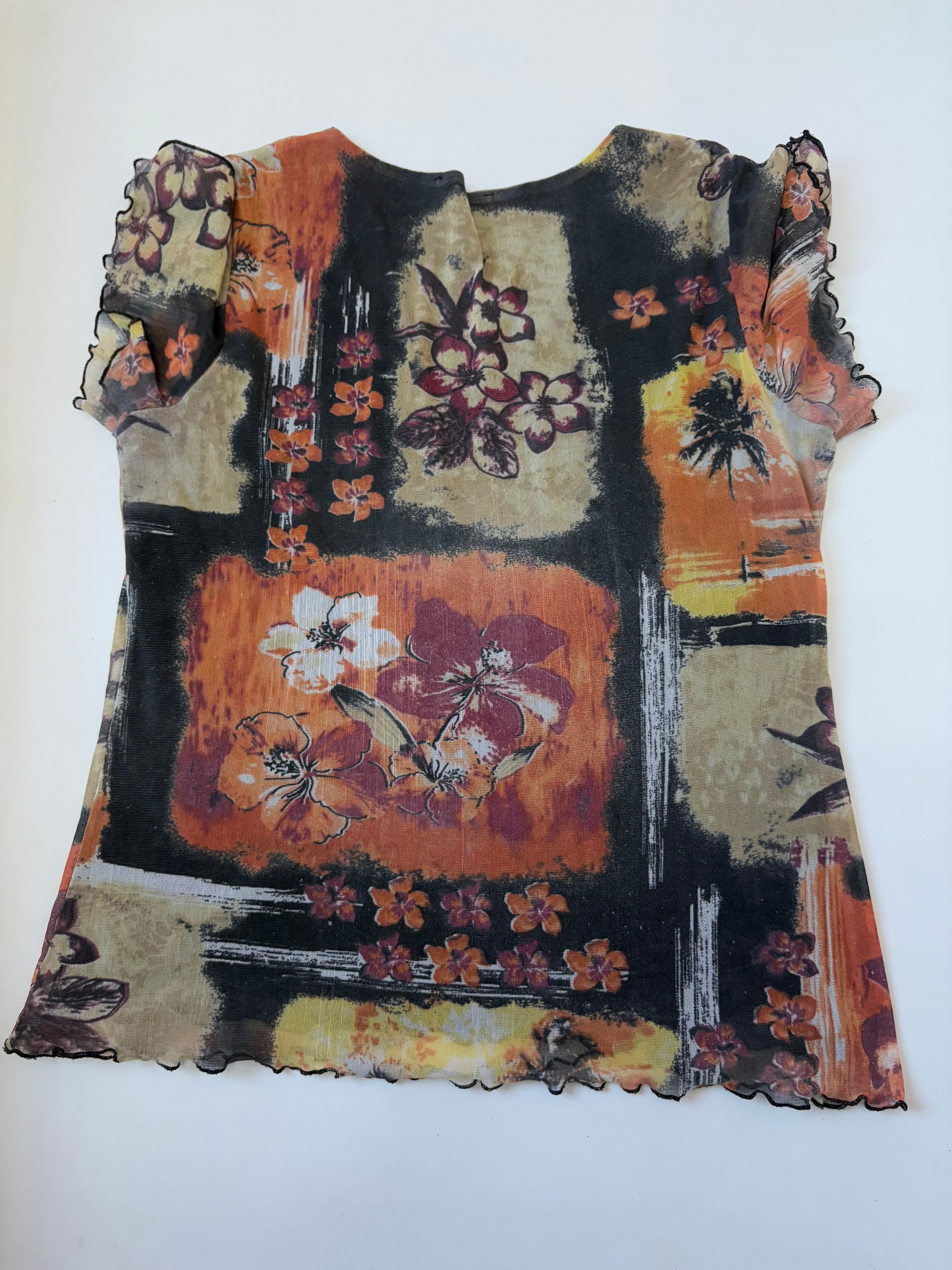 Floral mixed print top(38-42 inch)