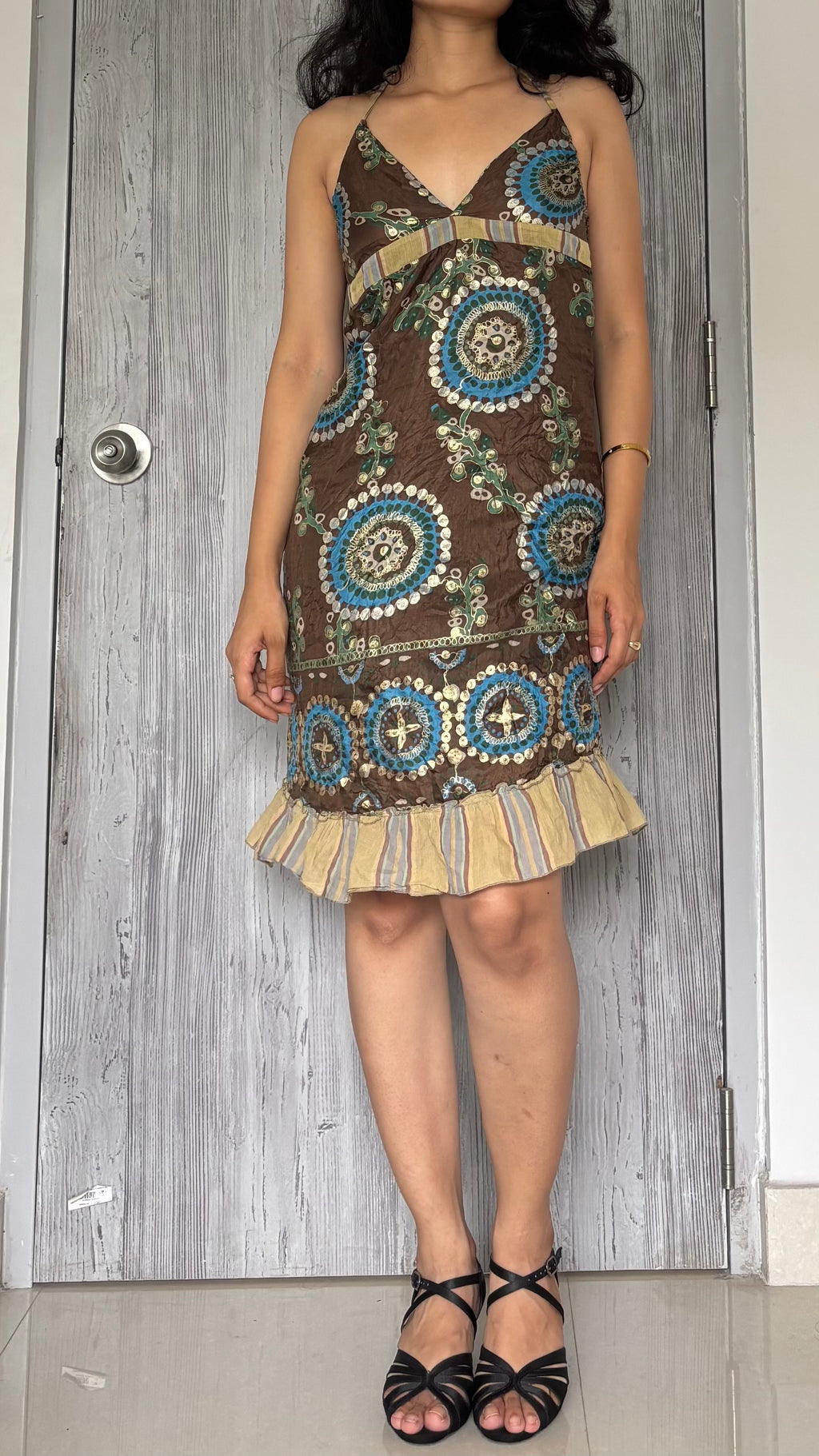 halter neck swirl dress (bust 32inch)