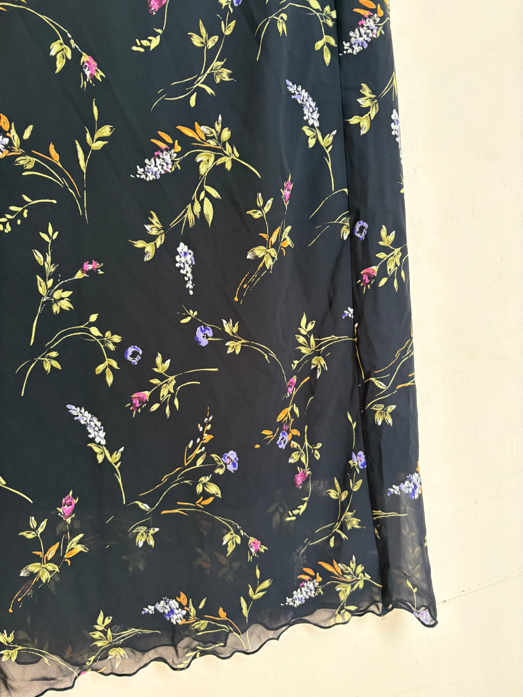Black floral top(32-36 inch)
