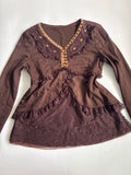 Shiny brown gem top(38-40 inch)