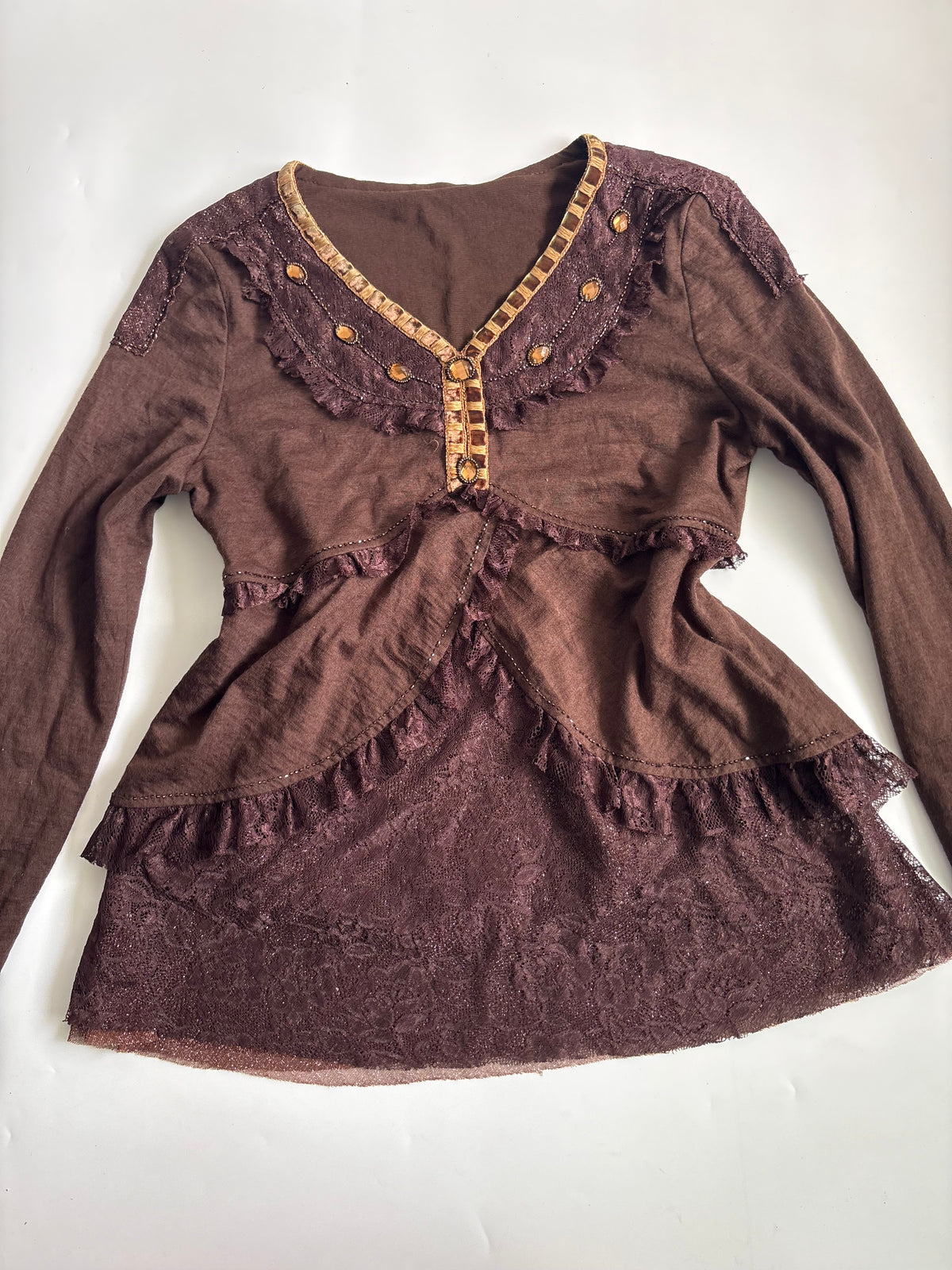 Shiny brown gem top(38-40 inch)