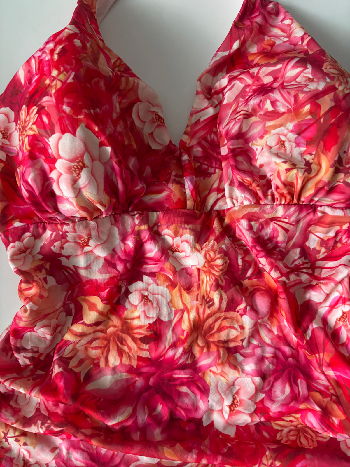 Floral orange halter top(36 inch)