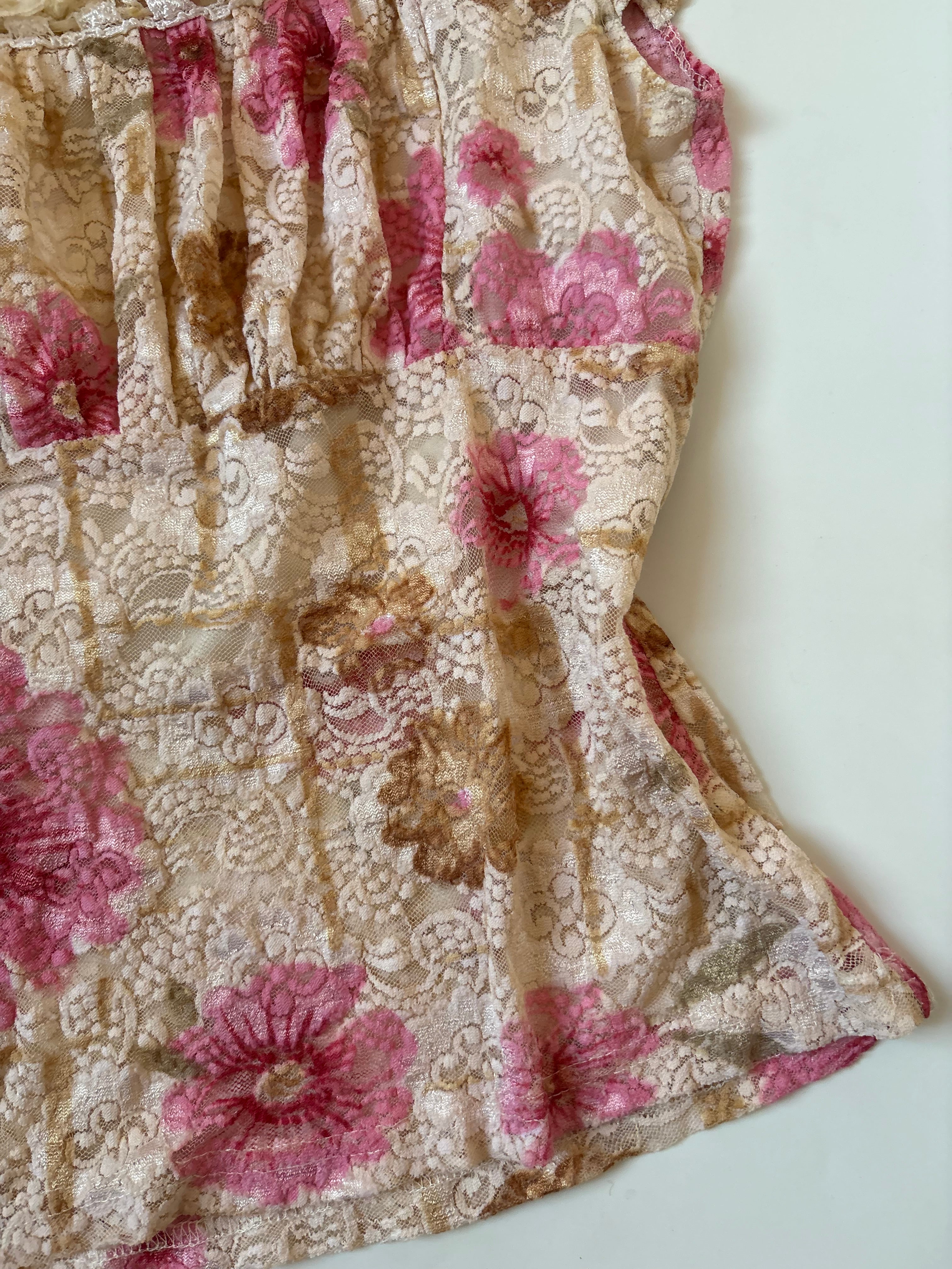 Shrug net floral top(32-36 inch)