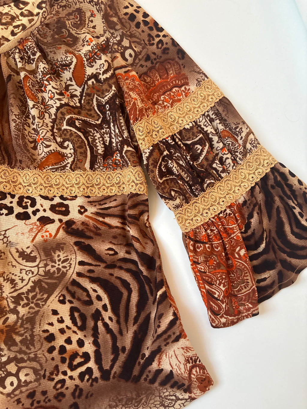 AIKESEN brown design top(36-40 inch)
