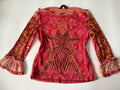 A9 Hot pink artistic top(