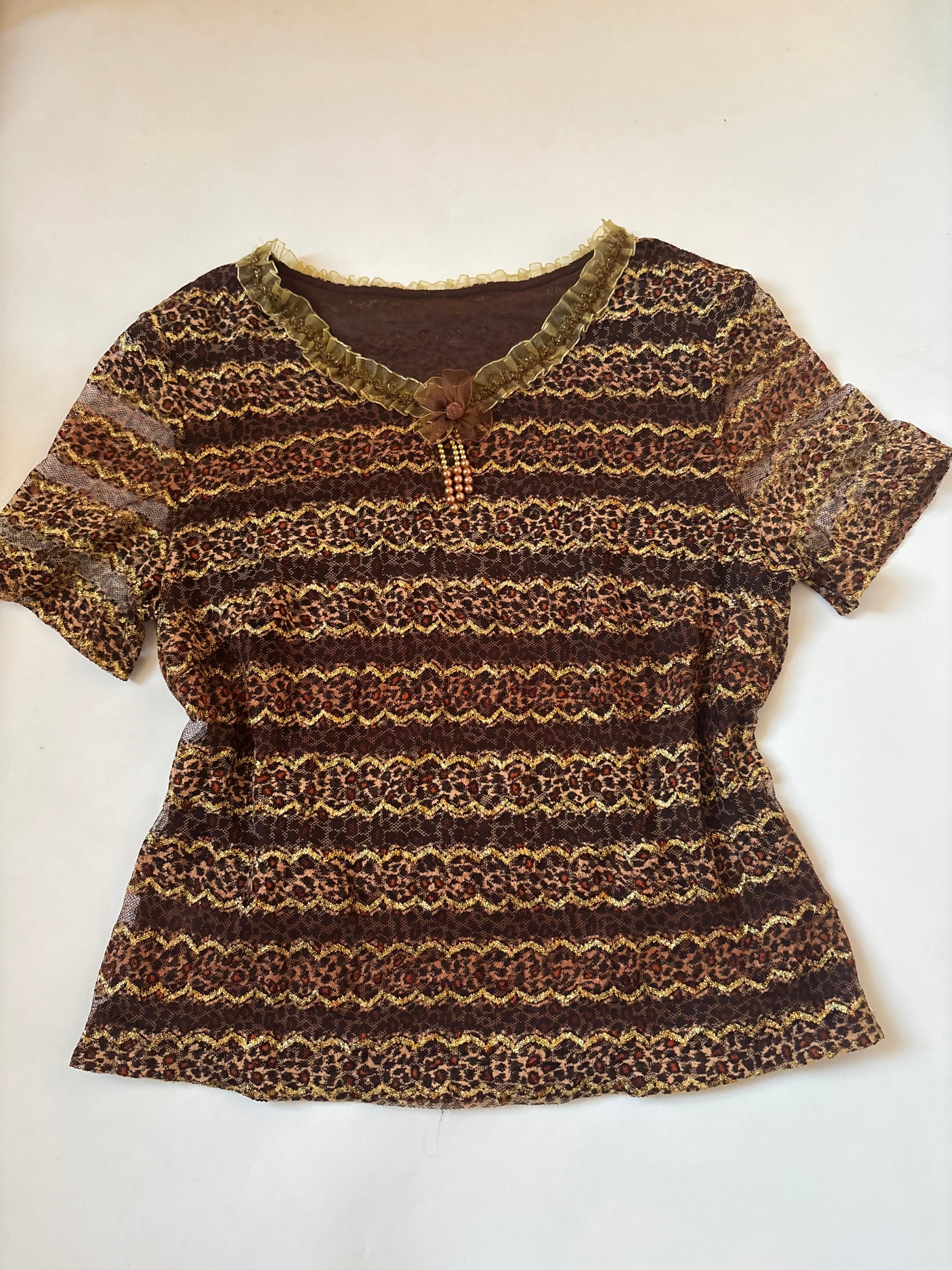 Stripped net styled top(36-40 inch)