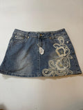 White embroidery mini skirt(32 inch)