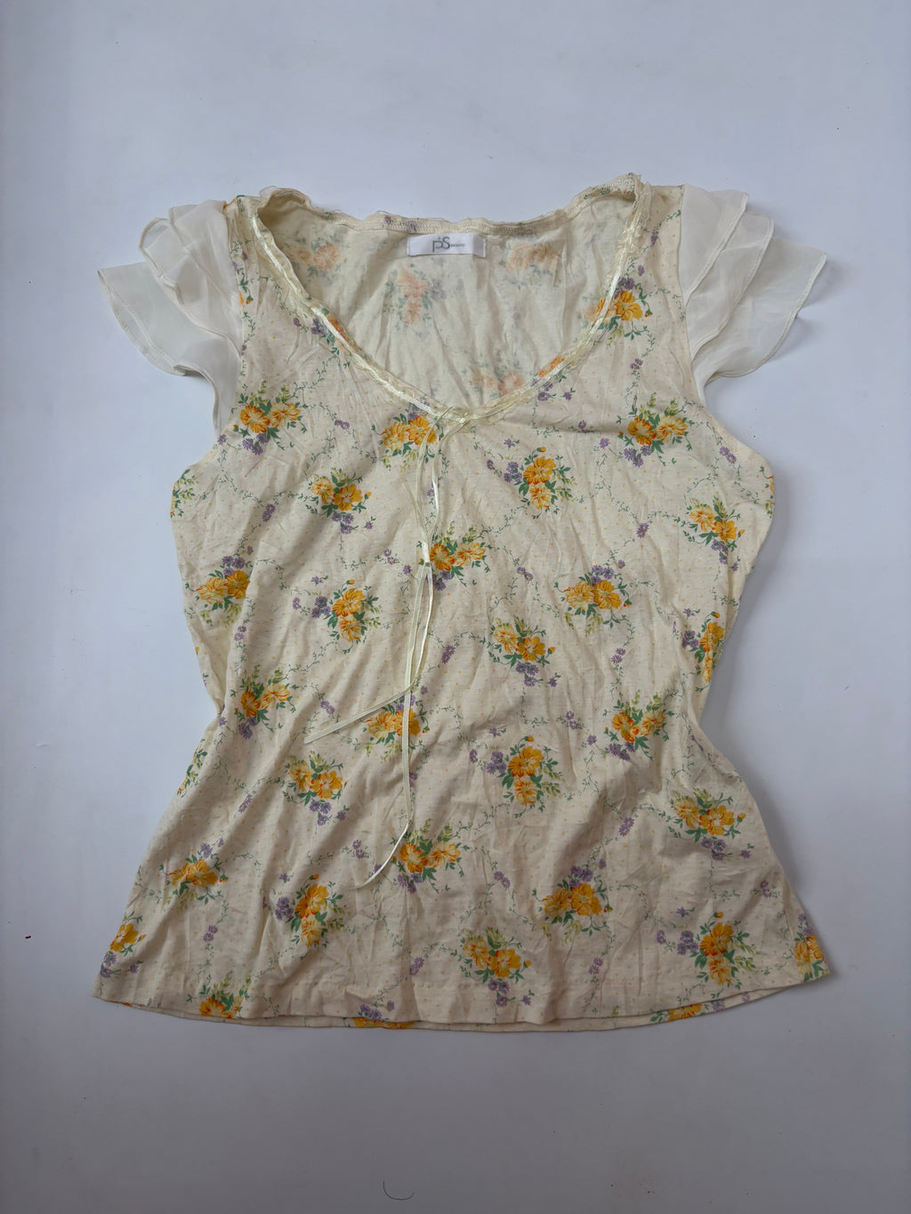 PS company yellow floral top(32-36inch)