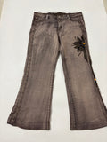 flower patch low rise flared purple jeans (38inch)
