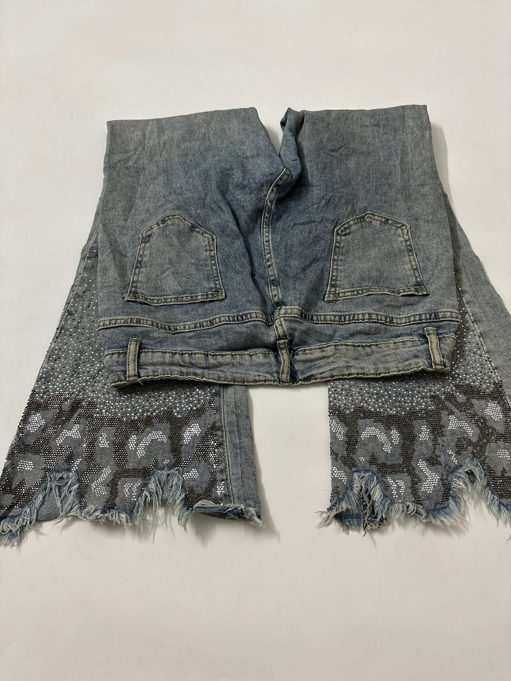 rhine stone flared jeans ( 28inch)
