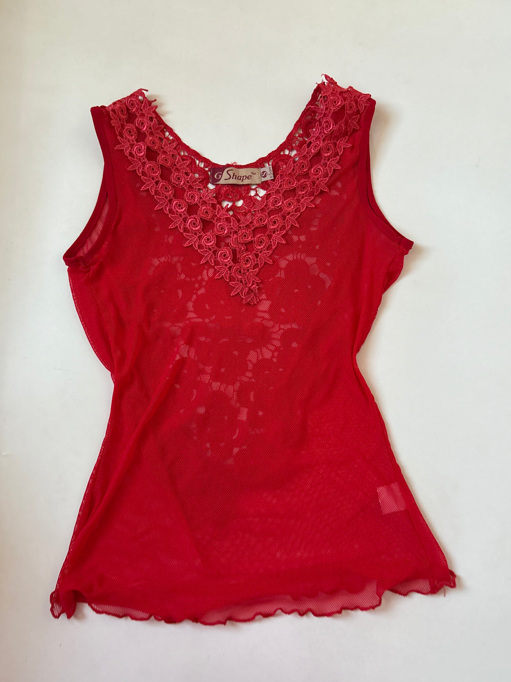 G shape red rose top(32-38inch)