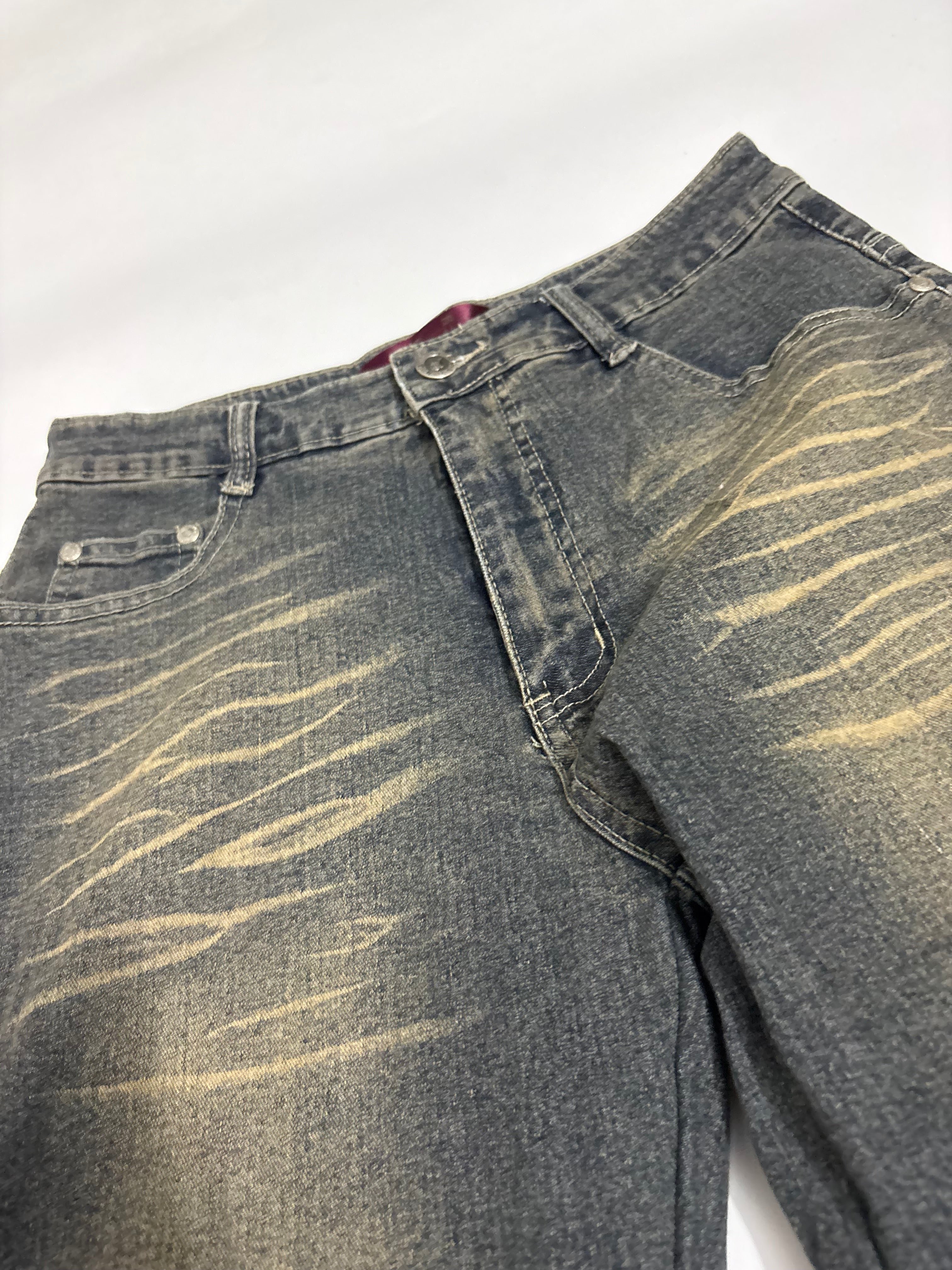 May jia butterfly net mid rise jeans(28 inch)