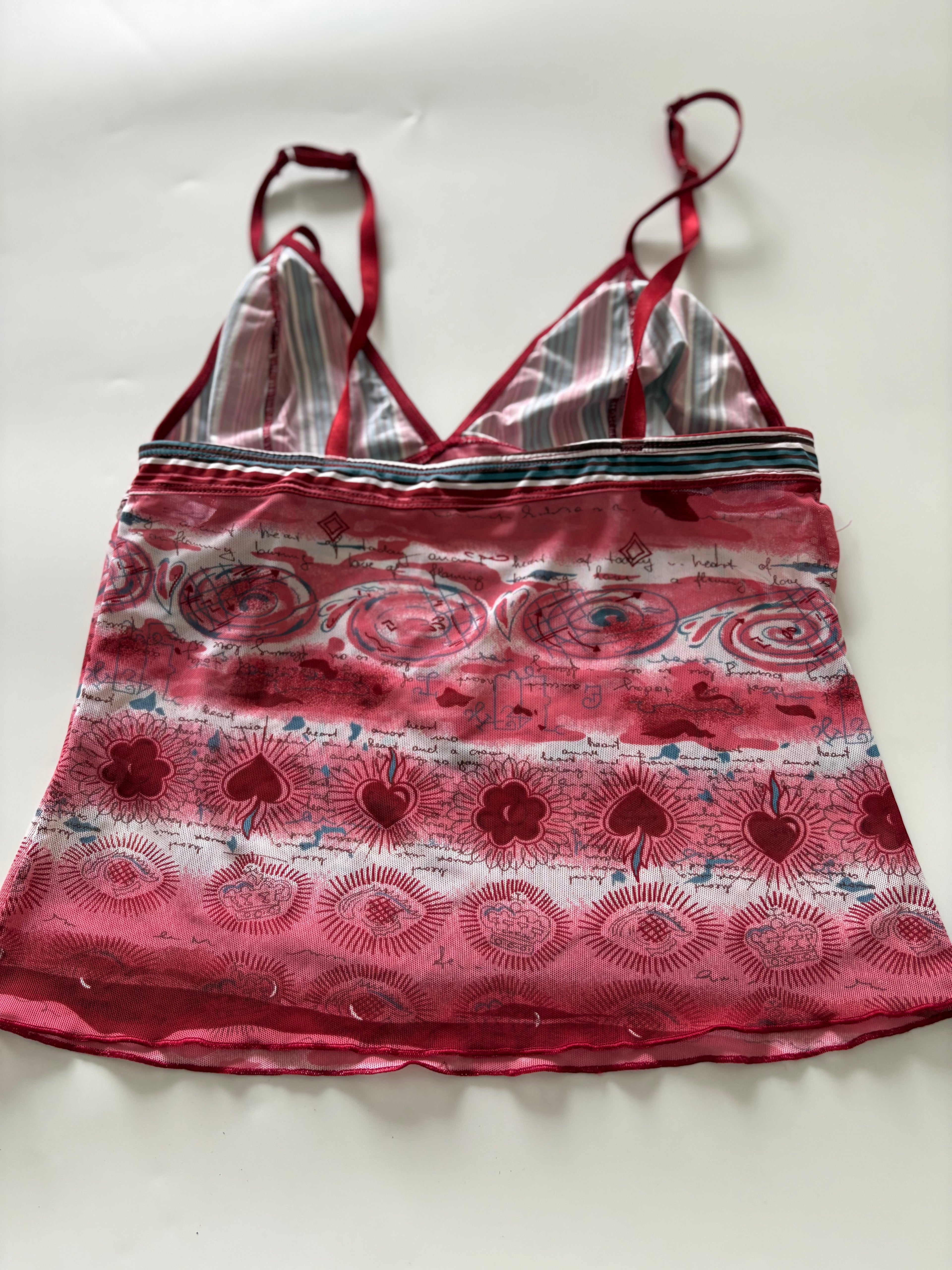 Red v neck cami top(26-30inch)