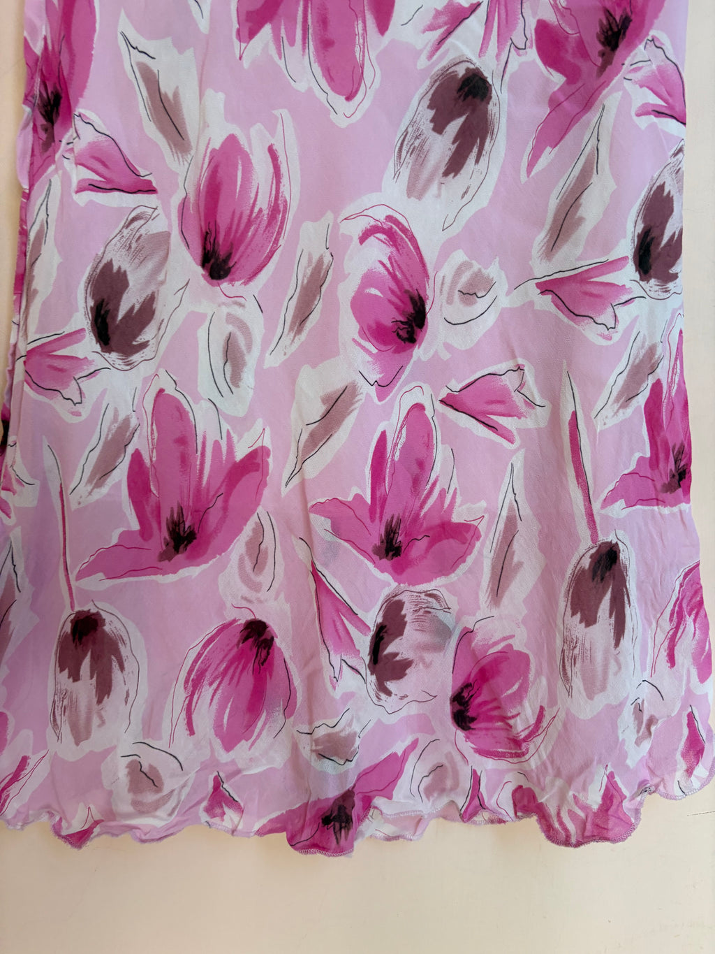 Blu motion pink floral skirt(32-36 inch)