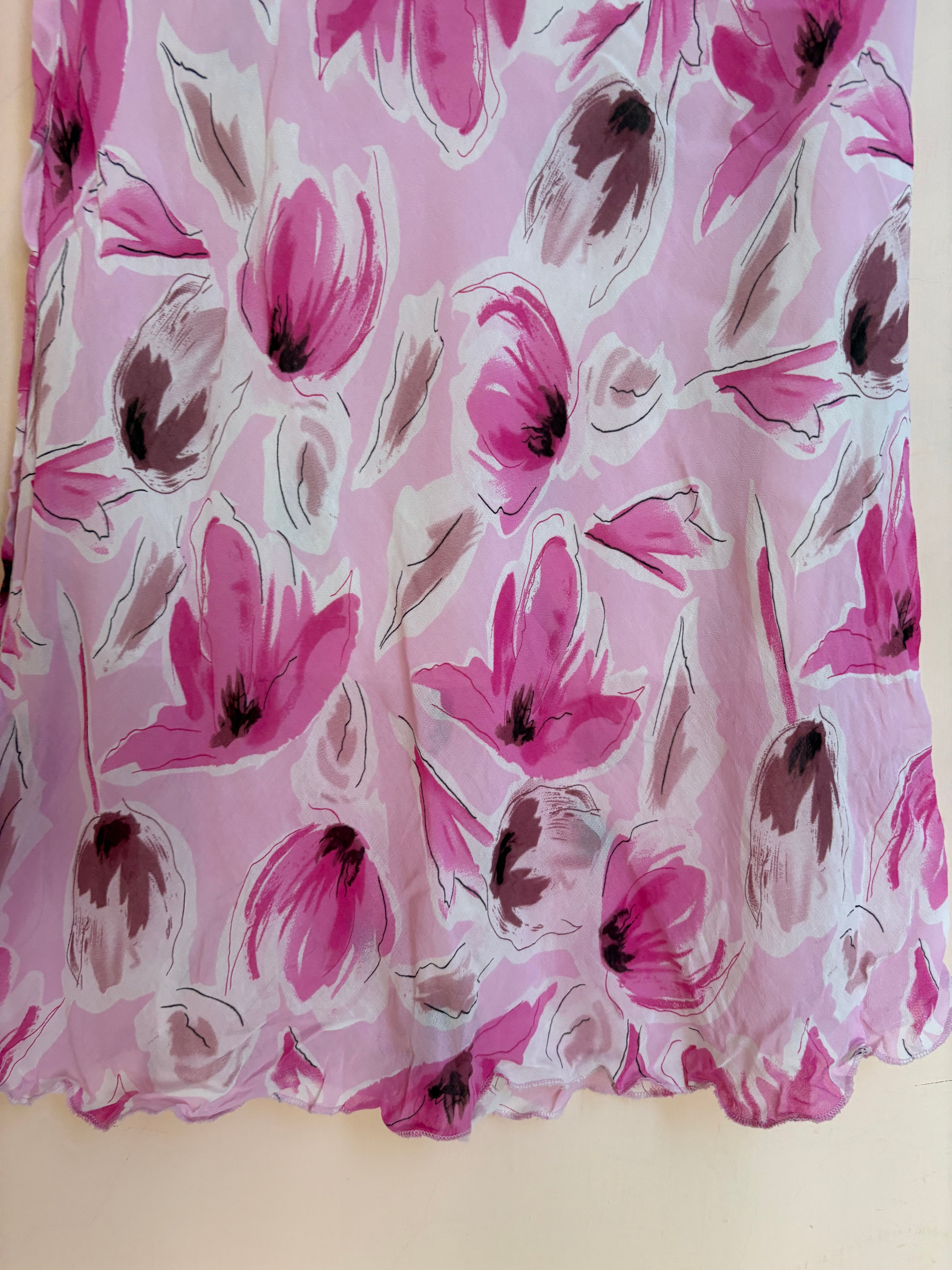 Blu motion pink floral skirt(32-36 inch)