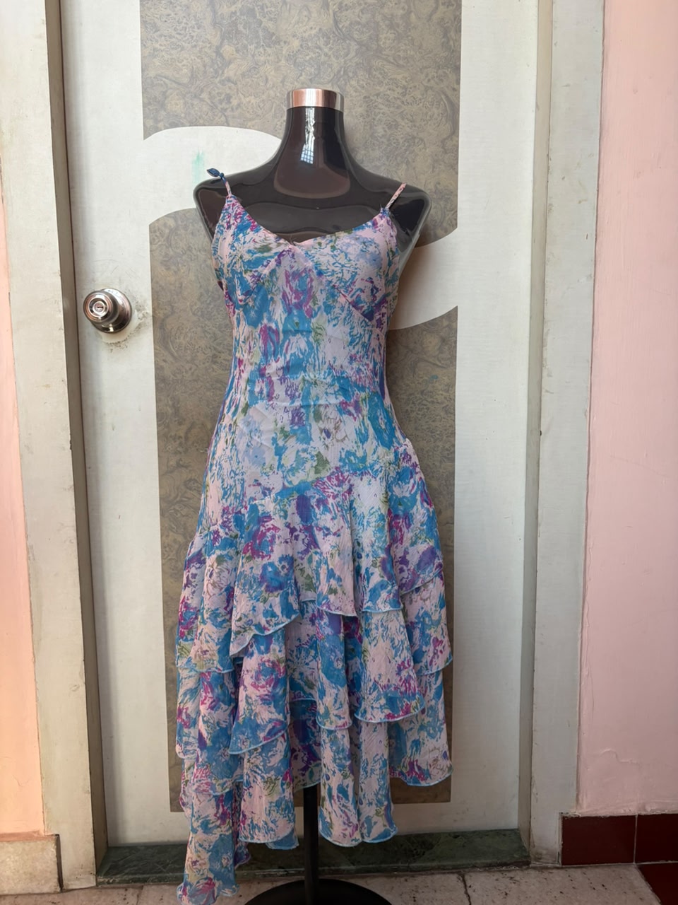 ruffle foral dress(38 inch)