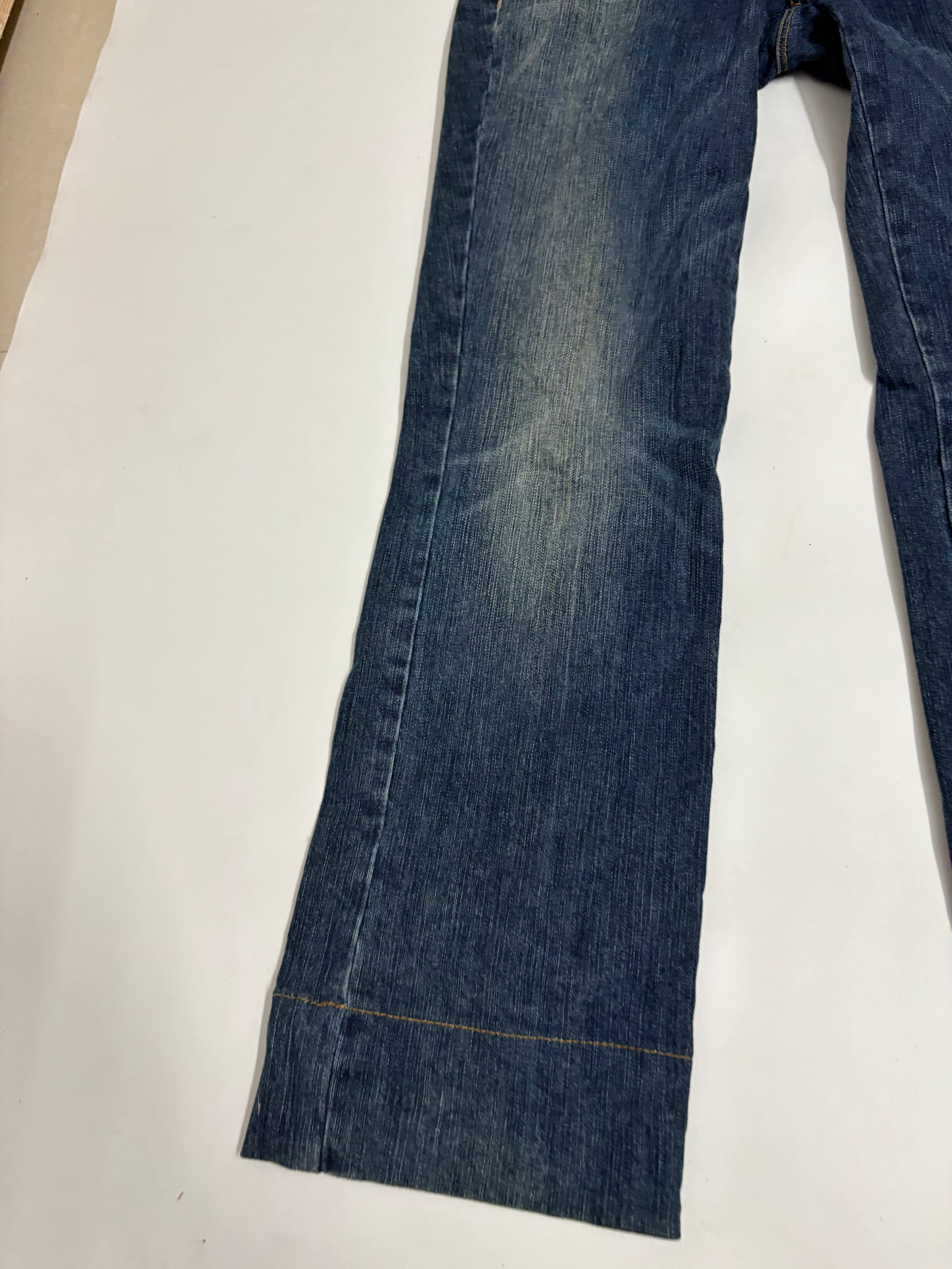 BLUMARINE beaded border low rise jeans(30 inch)