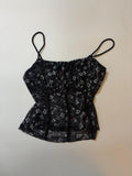 Black floral top(30 inch)