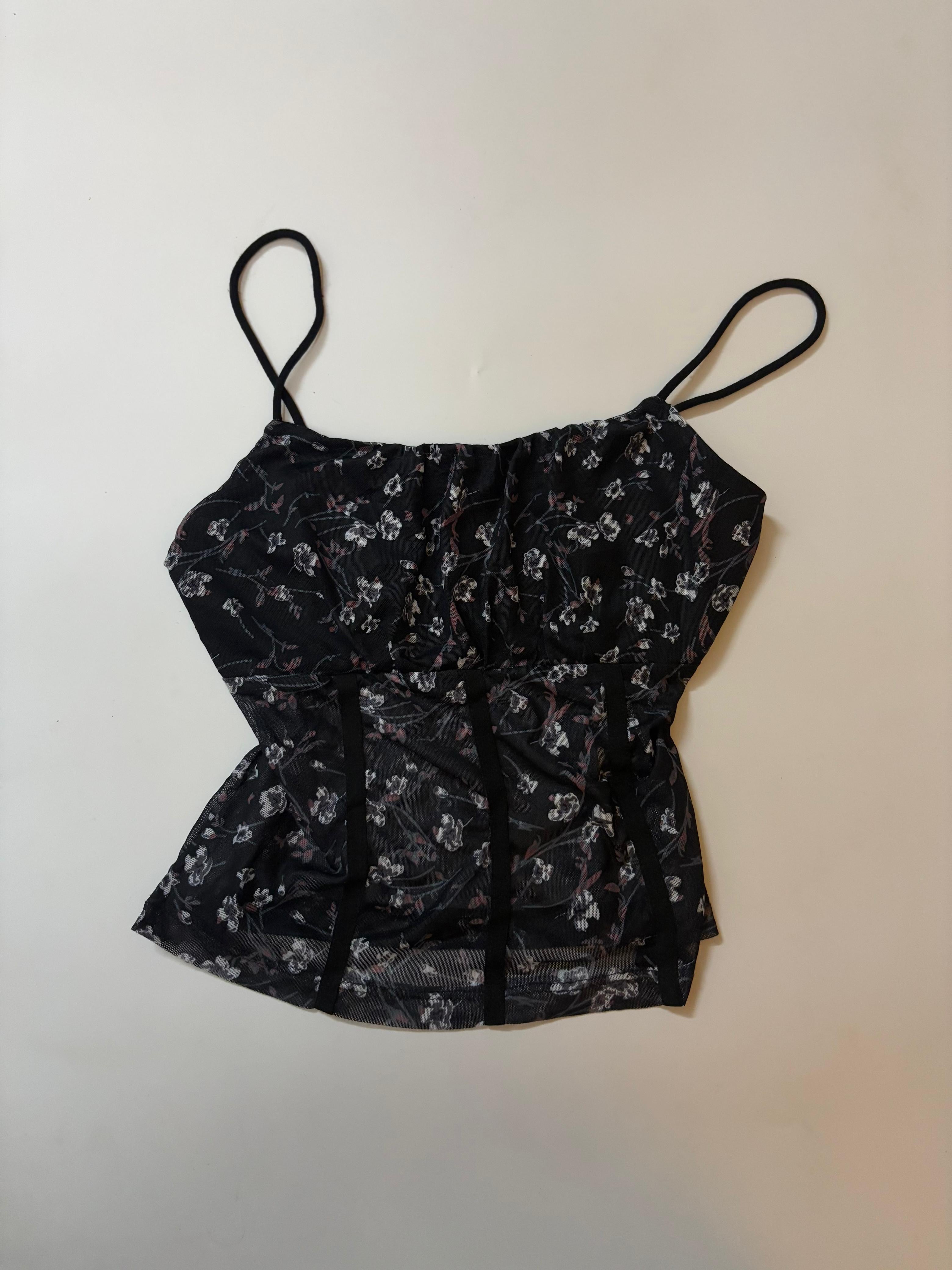 Black floral top(30 inch)