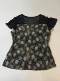 Black floral top(38-42 inch)
