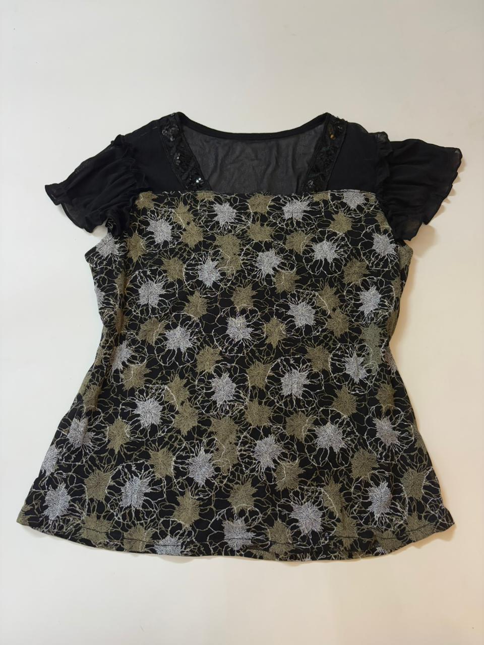 Black floral top(38-42 inch)