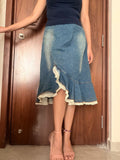 Ruffle side way skirt(30 inch)