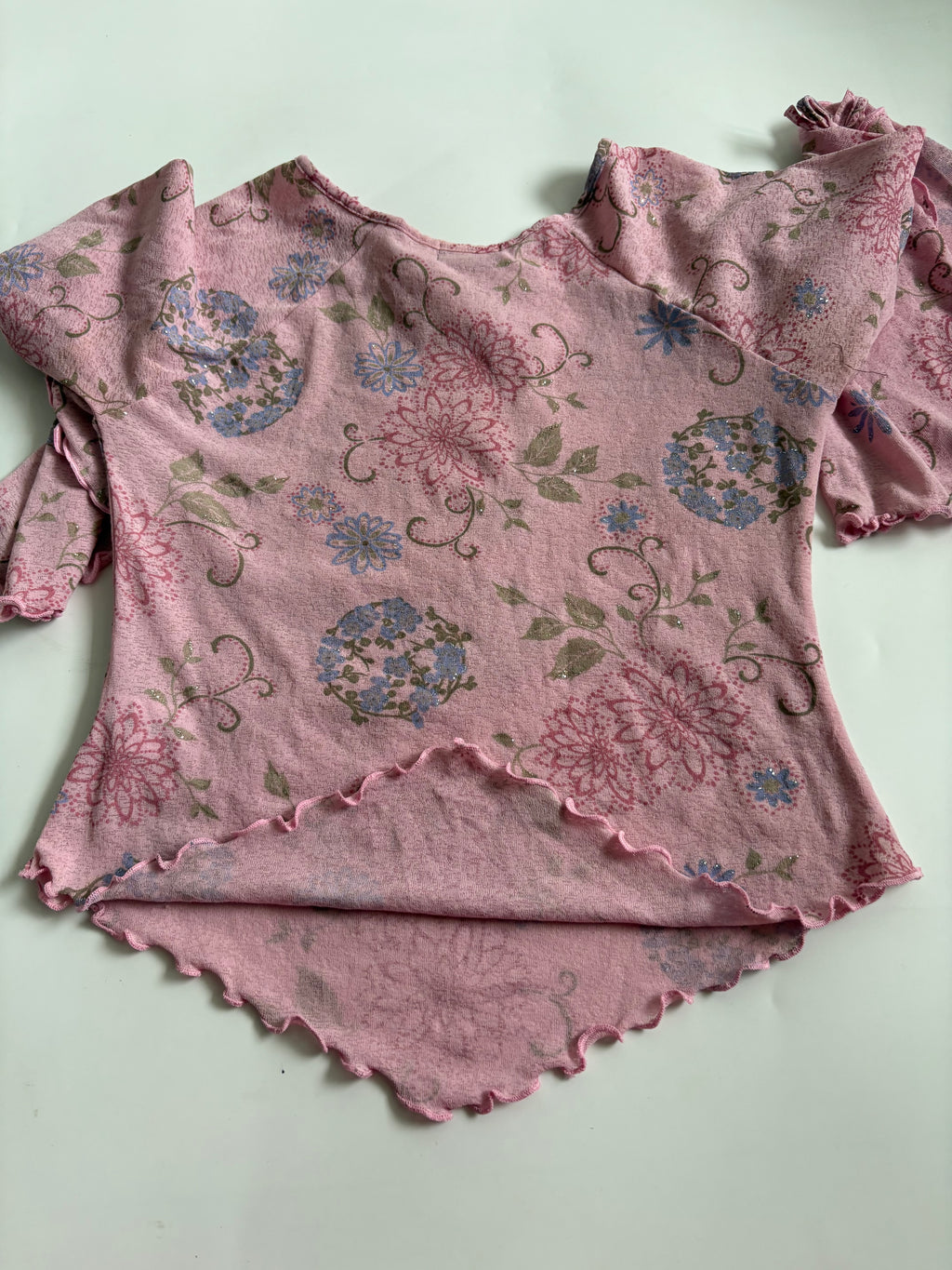 pink full sleeves fairy top (34-36inch)