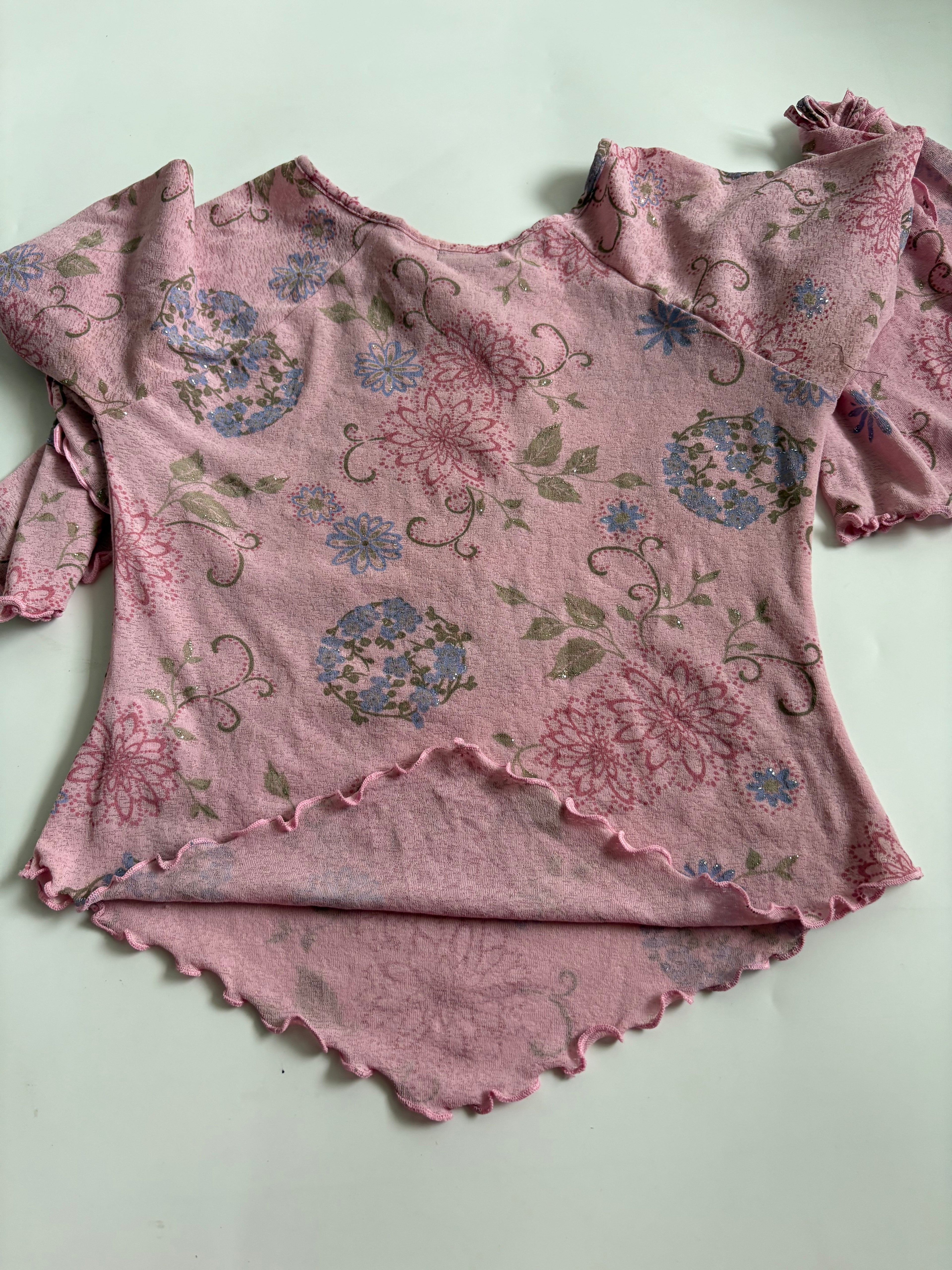 pink full sleeves fairy top (34-36inch)
