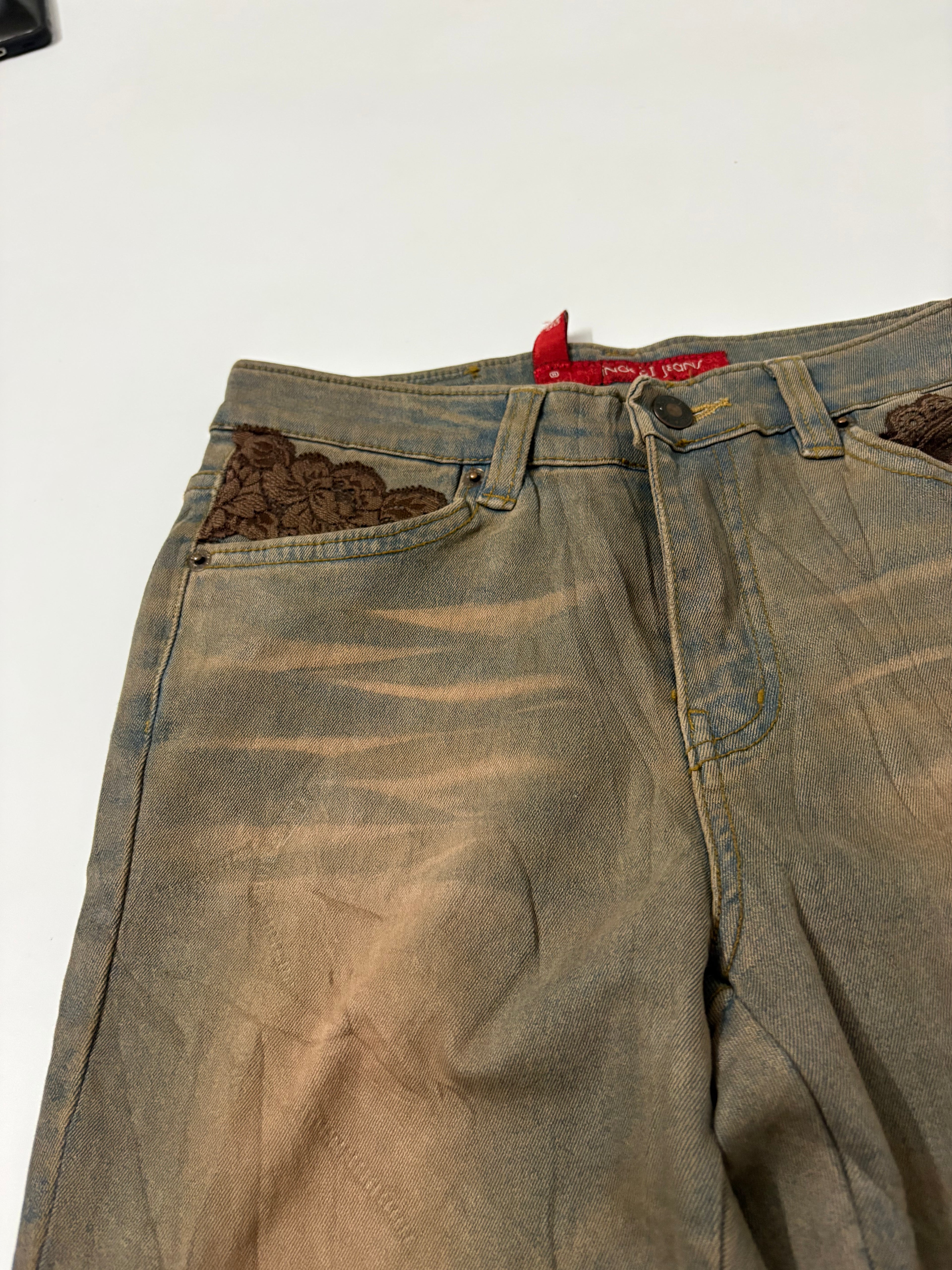 lace vintage flared jeans (28inch)