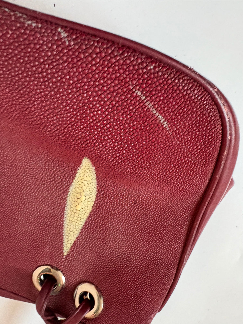 Maroon hand bag