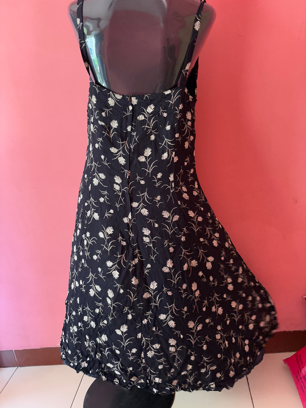 Black floral dress(40inch)