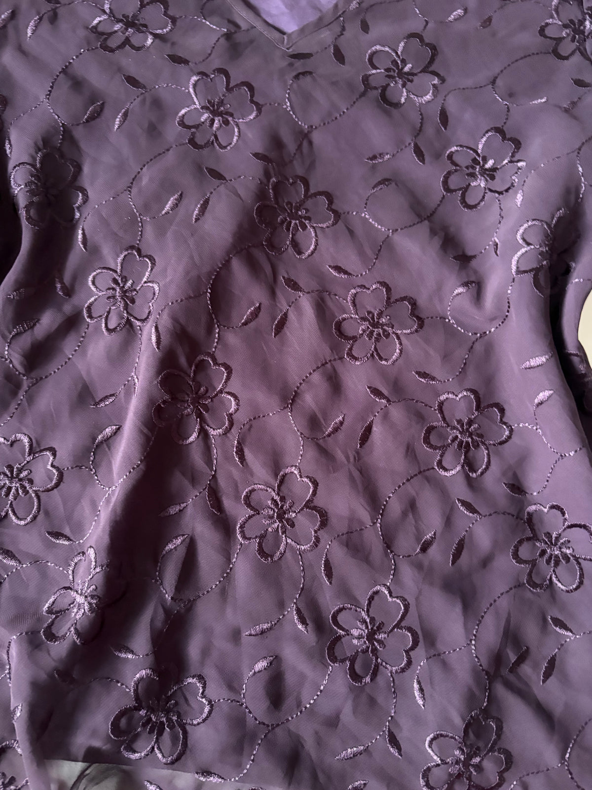 purple floral top (40inch)